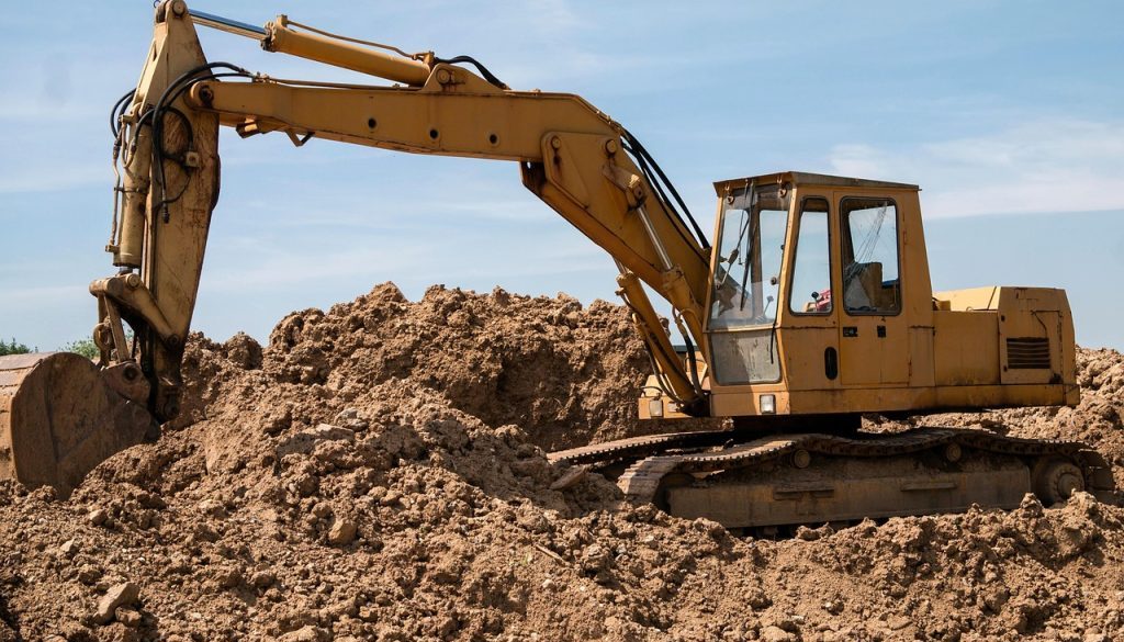 Excavator at Work Excavator at Work
